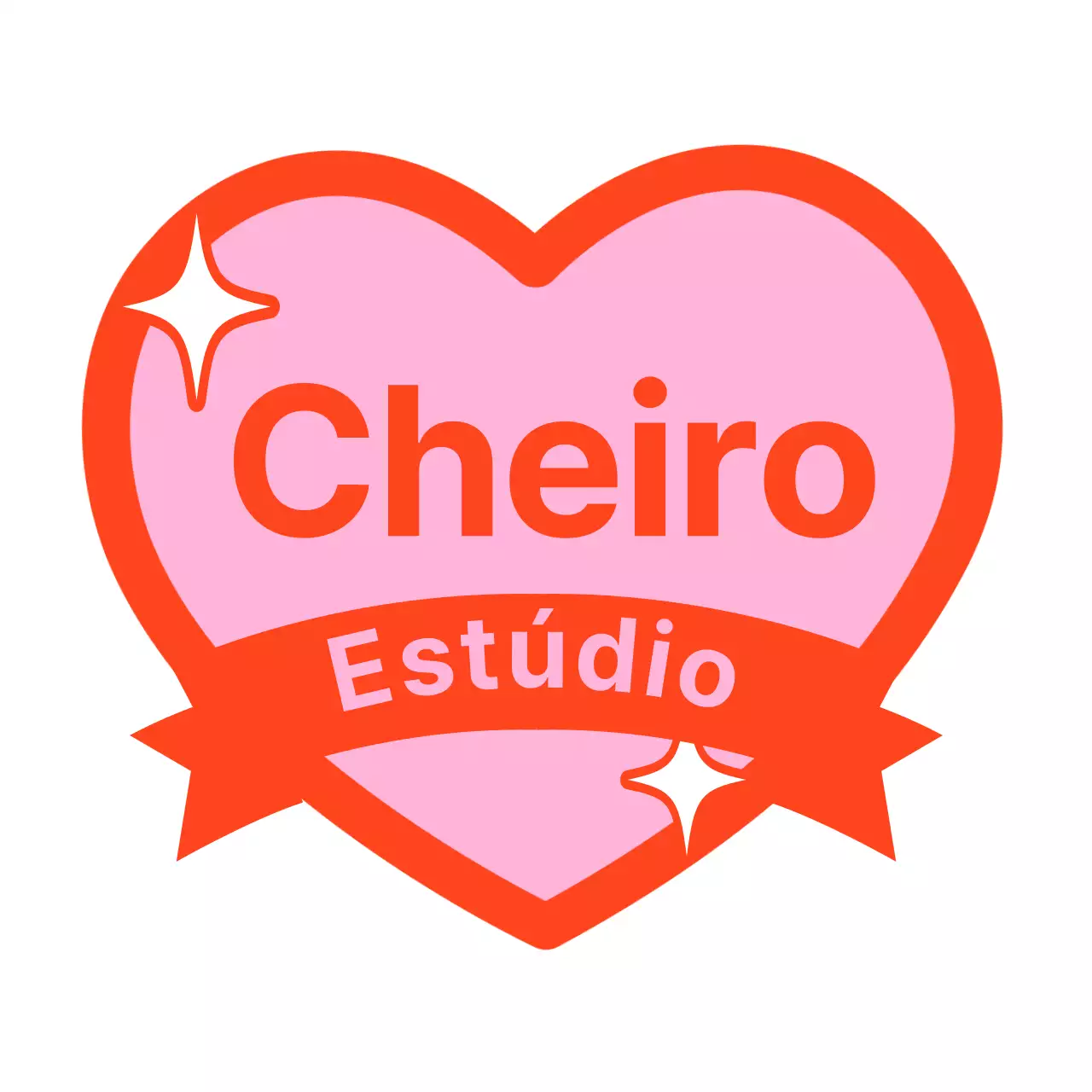 Atelier com corações e laços cor-de-rosa