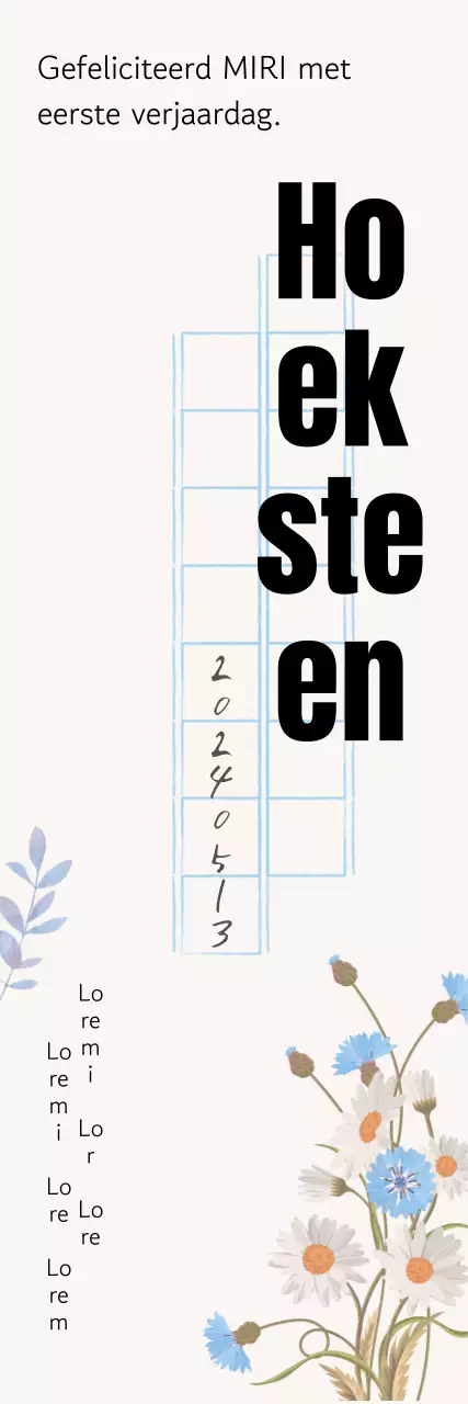 Gelukkige verjaardagsboodschap op vintage handschriftpapier