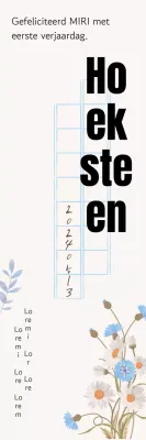 Gelukkige verjaardagsboodschap op vintage handschriftpapier