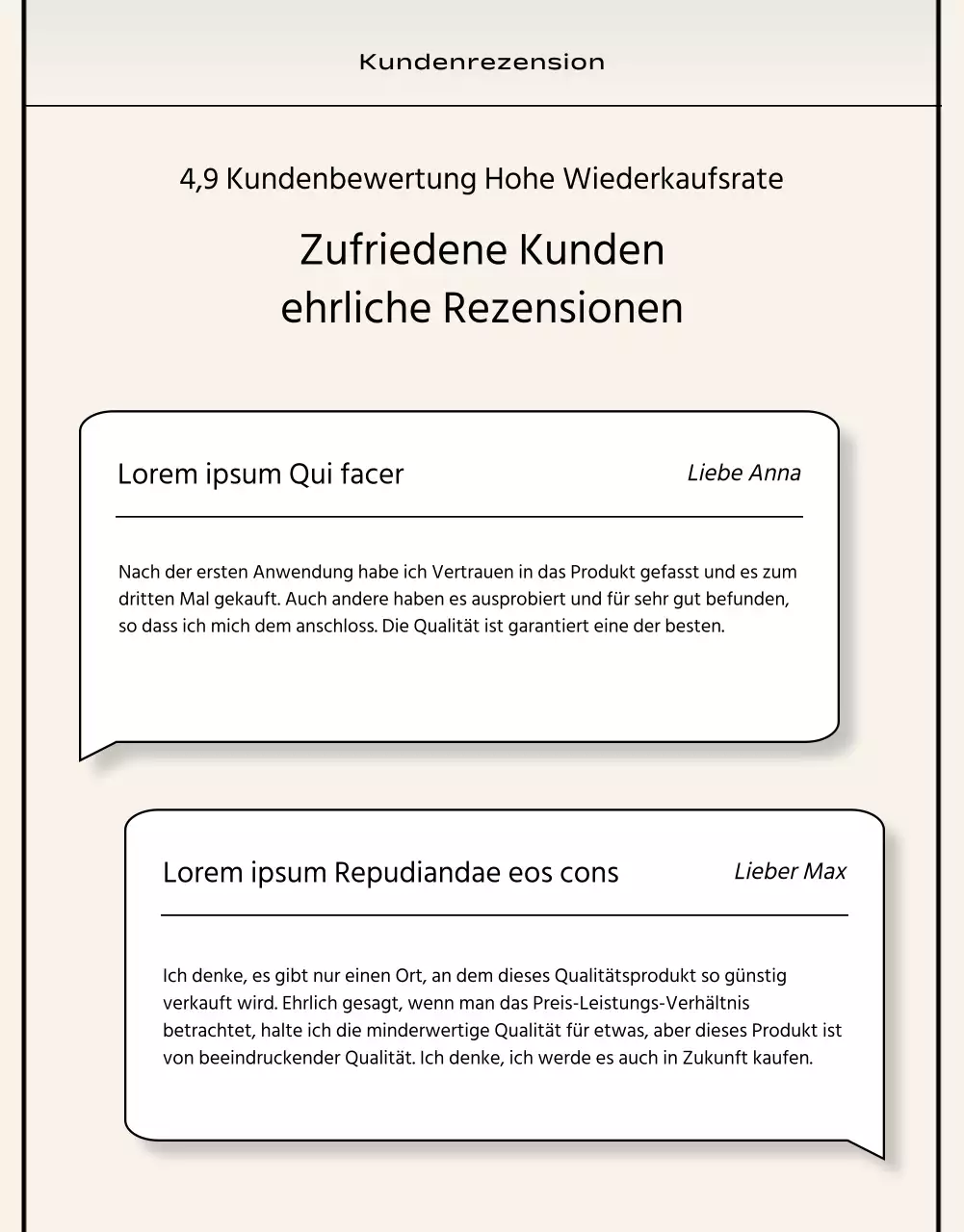 Basic-Style in Schwarz und Beige Markenzeichen des Handels