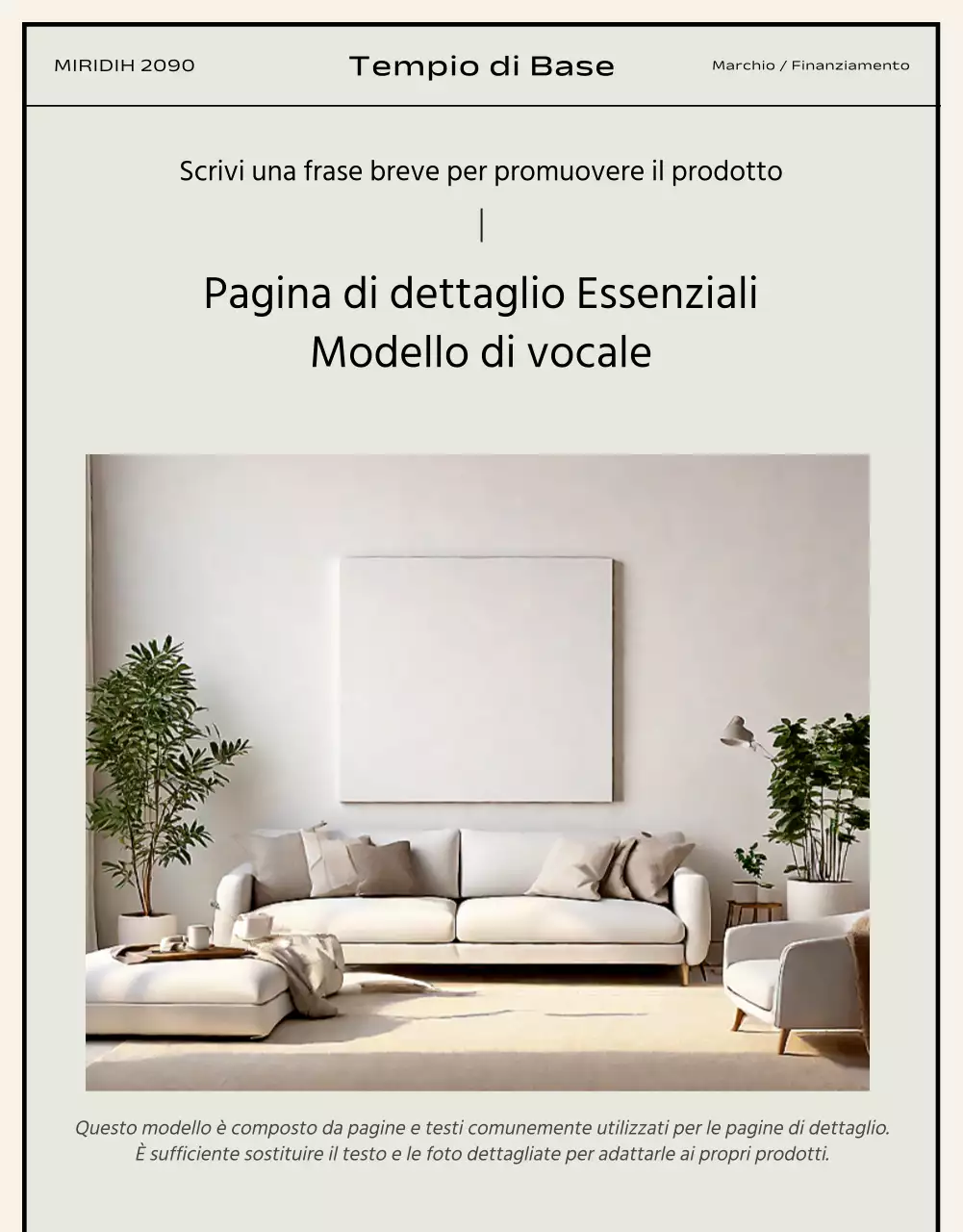 Stile essenziale in nero e beige Marchio commerciale