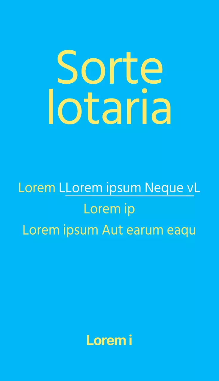 Um evento de sorte com um esquema de cores complementares amarelo-azul