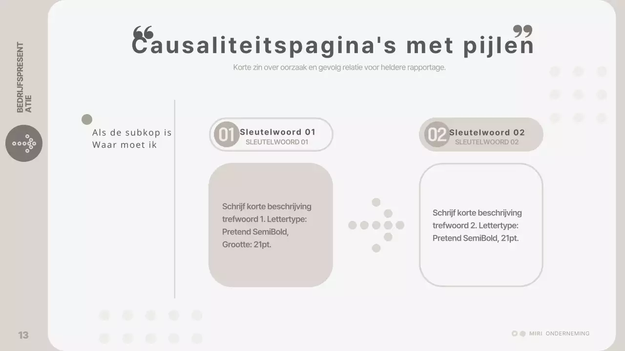 Een eenvoudige, beige bedrijfspresentatie