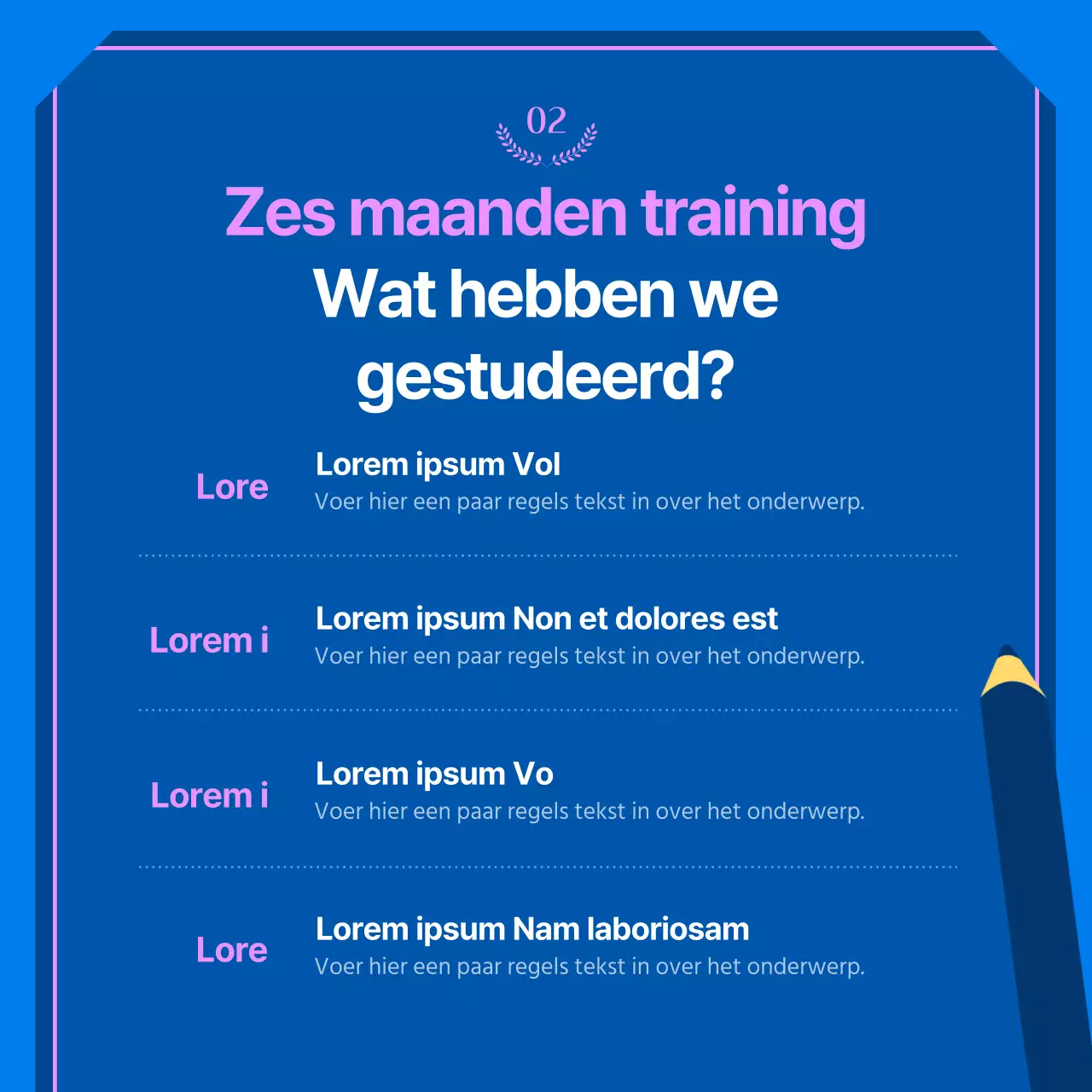 Een kitscherige blauw met gele afwerkpaal