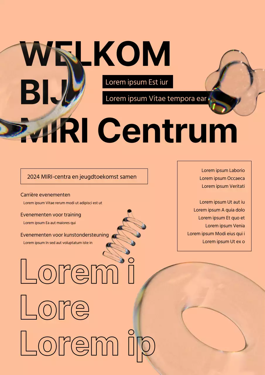 Promoot openbare evenementen in roze en zwart