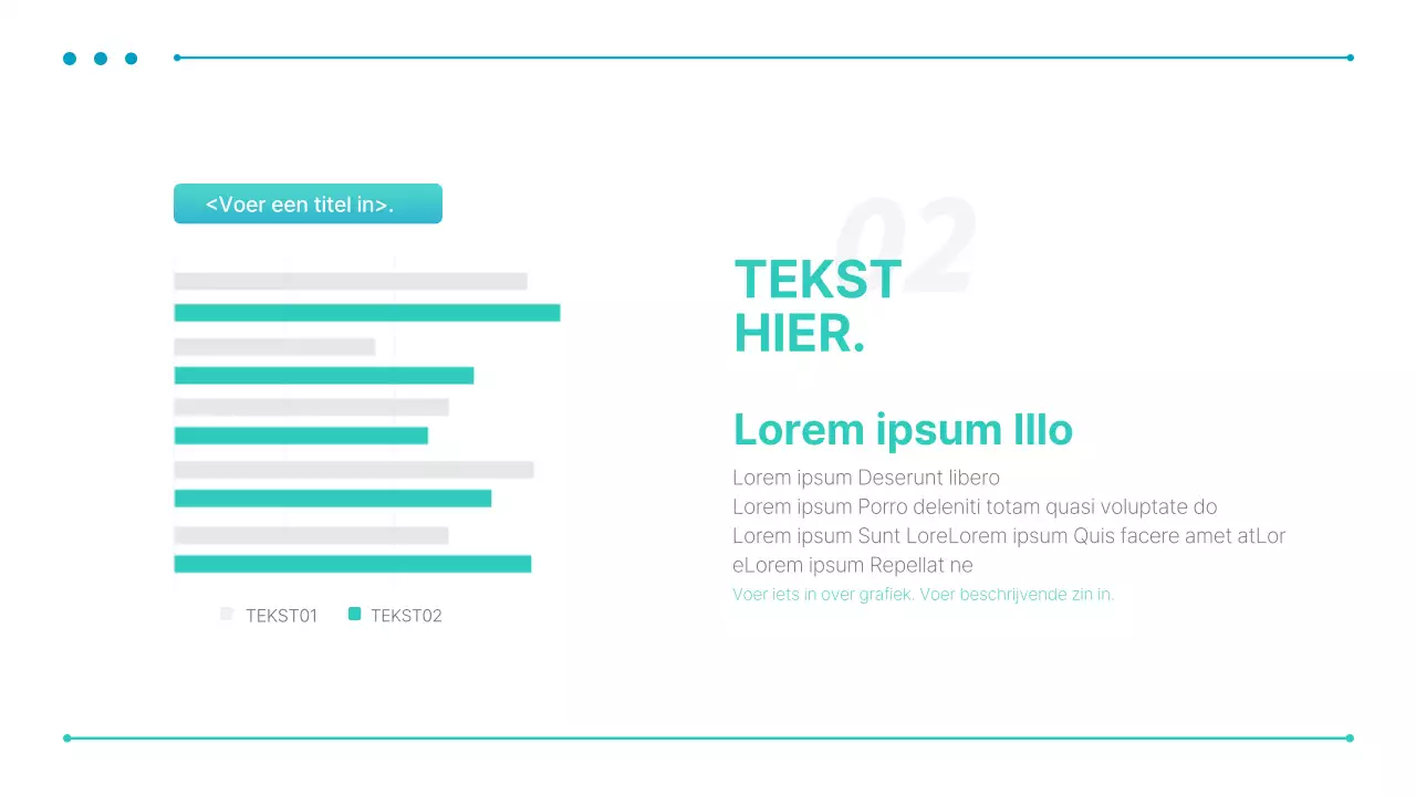 Een eenvoudige zakelijke presentatie in blauw en mint