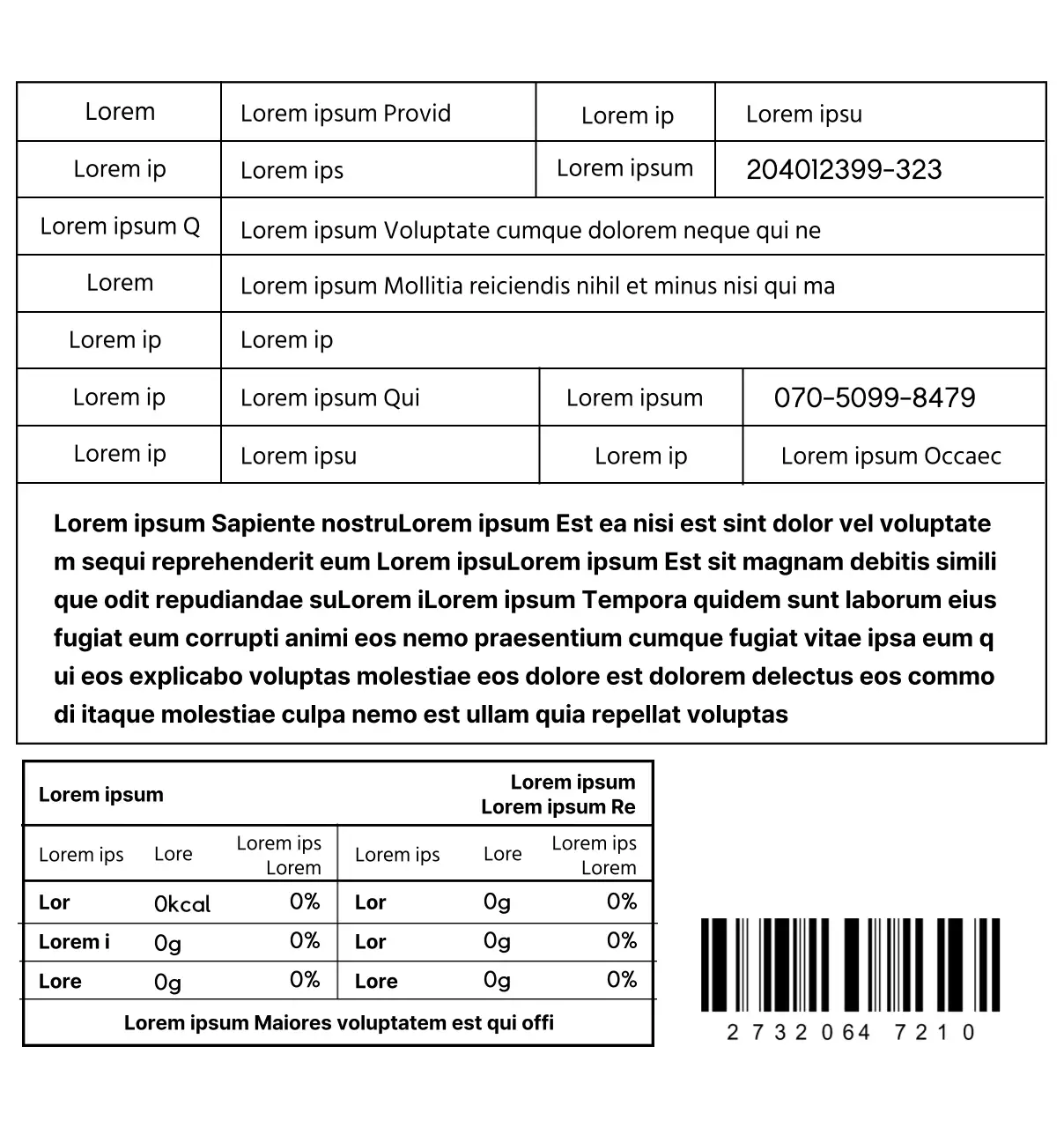 Illustrazione di cereali con linee semplici