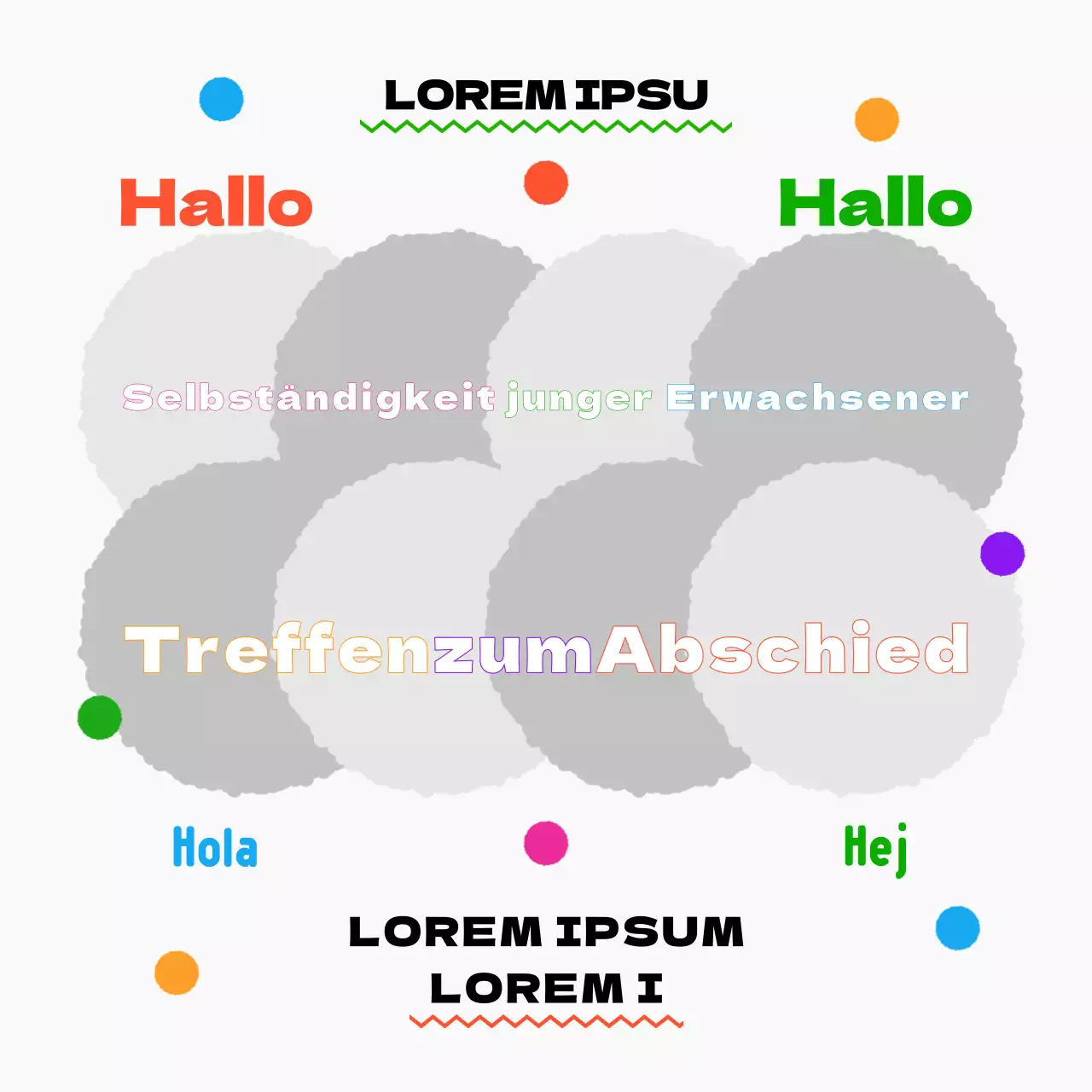 Ankündigung des rosa und grünen Jugendtreffens