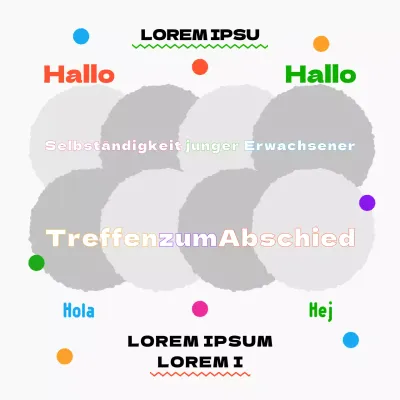 Ankündigung des rosa und grünen Jugendtreffens