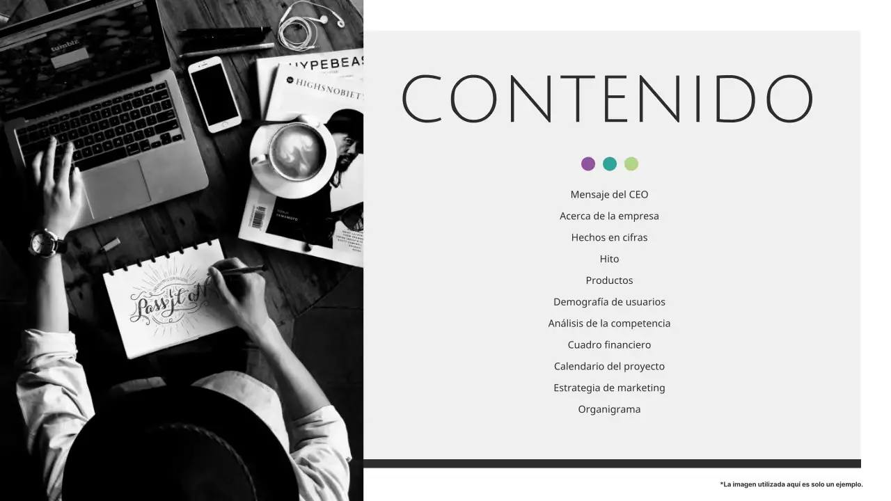 Elegante material para informes de empresa en blanco y negro