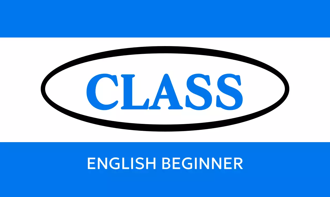 青い背景と中央の円形で構成されたすっきりとしたデザイン。