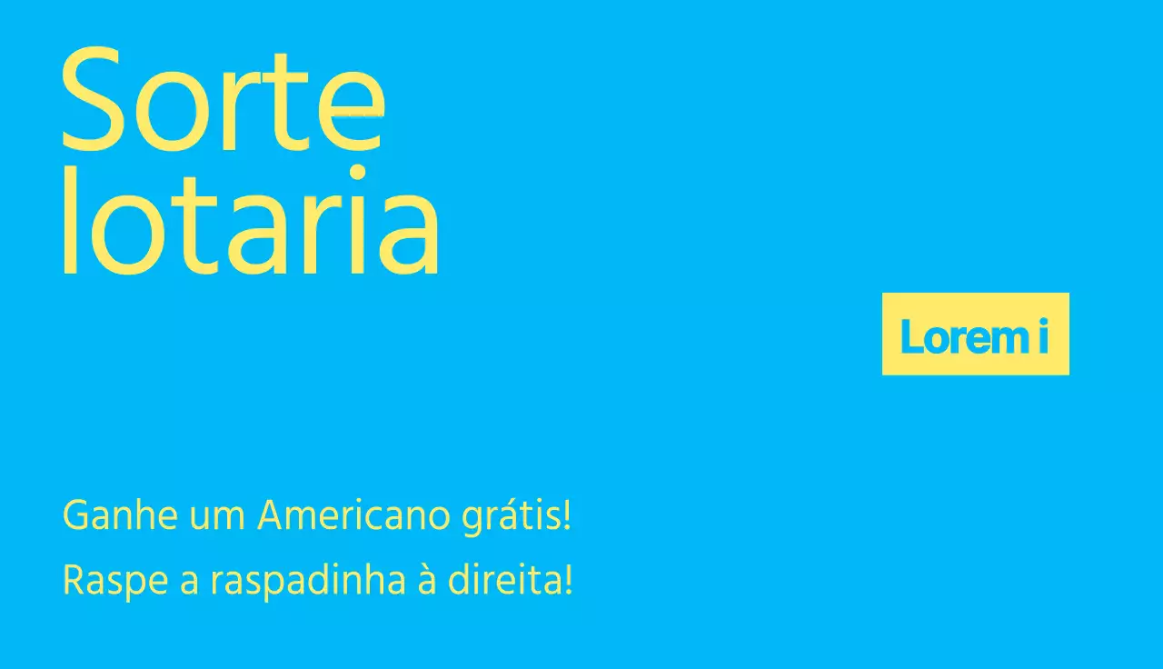Um evento de sorte com um esquema de cores complementares amarelo-azul