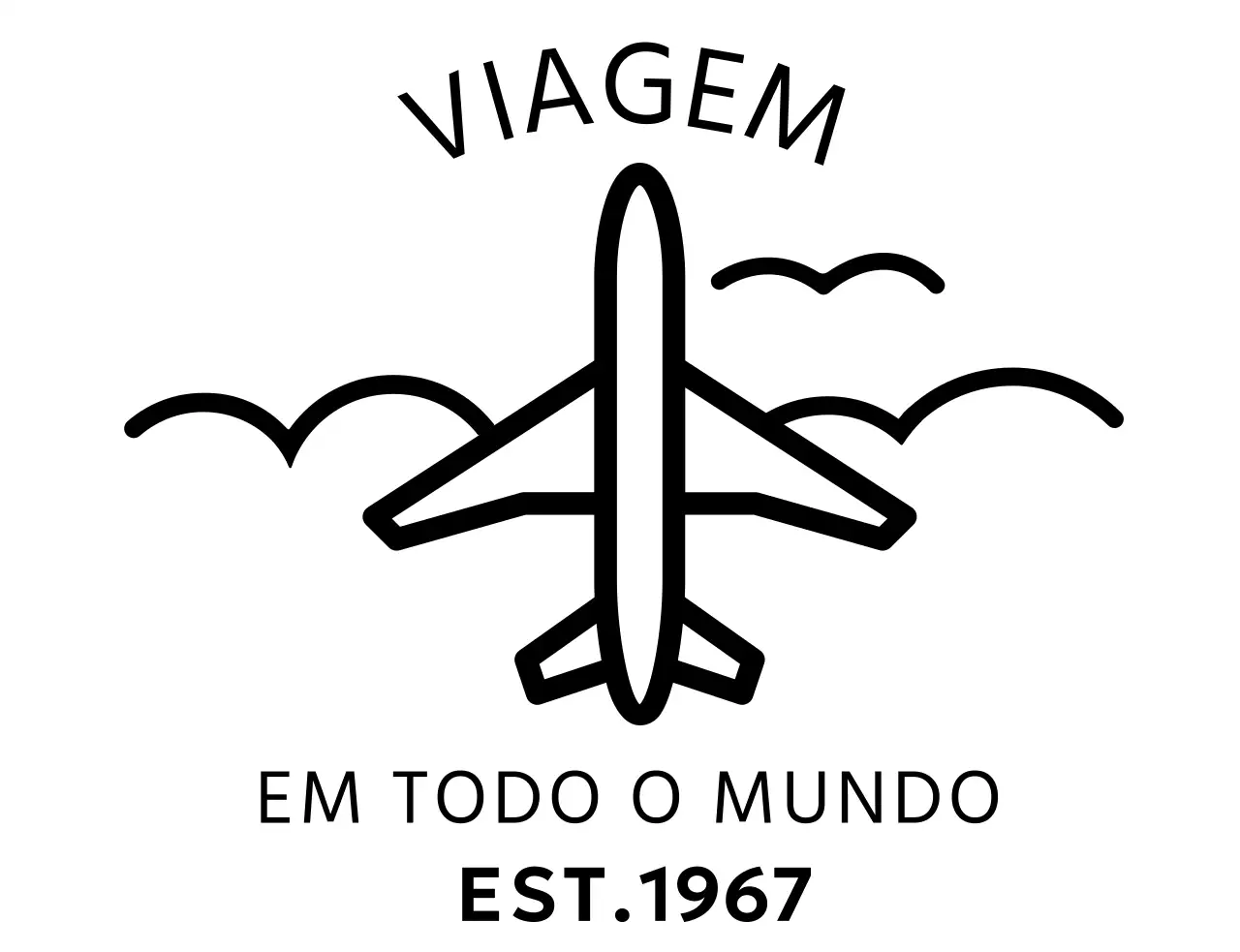 Um conceito simples de agência de viagens com uma ilustração de um avião