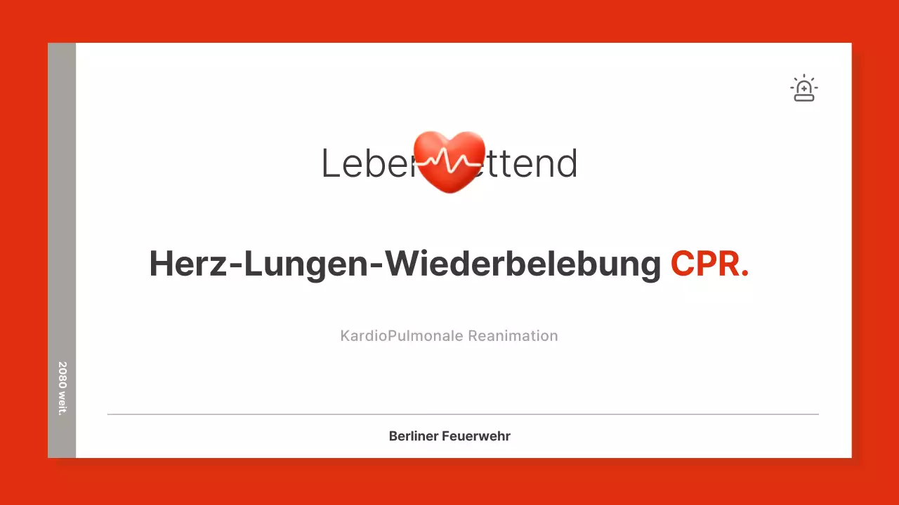 Einfache rote und braune CPR-Schulungsmaterialien
