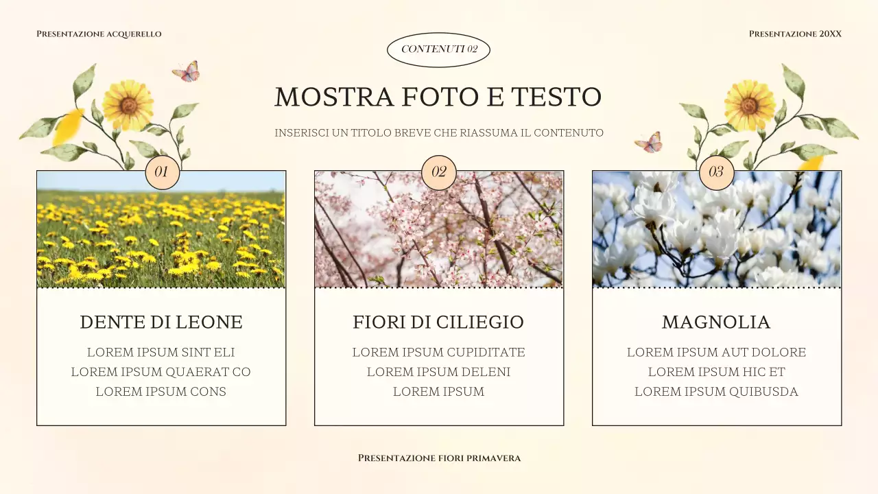 Classica presentazione floreale primaverile in giallo e verde