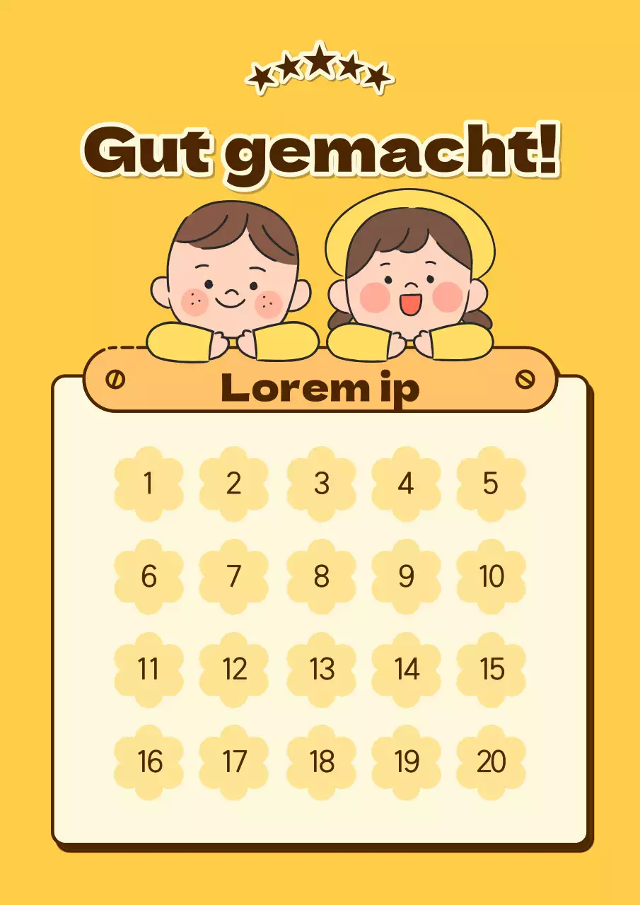 Niedliche gelbe und braune gut gemachte Aufkleberhülle