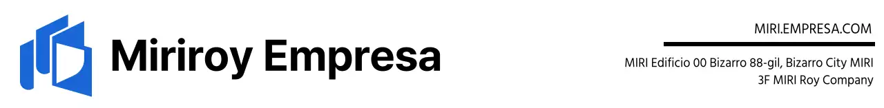 Concepto de logotipo azul, estático y sencillo información empresarial