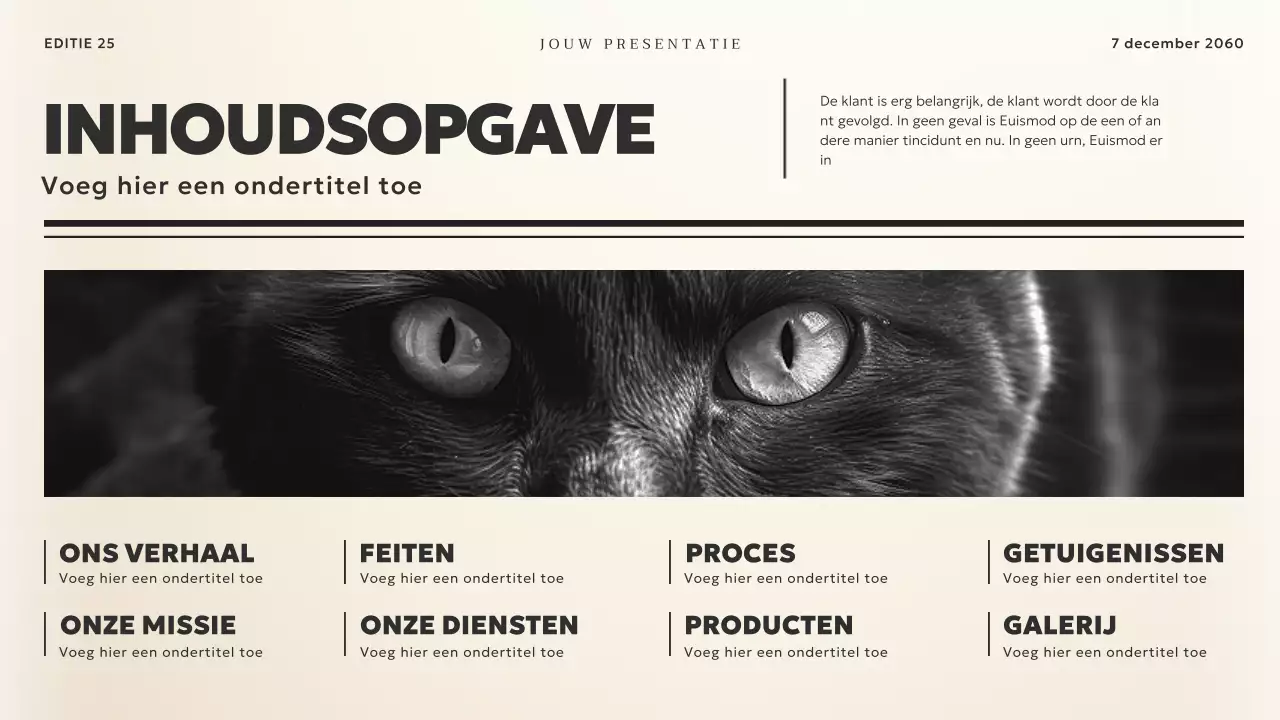 Zwart en Beige Vintage Nieuws-Thema Zakelijk Materiaal