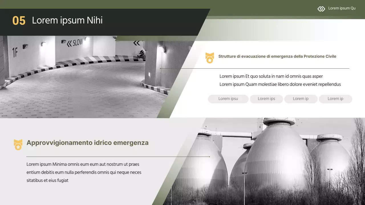 Materiale di addestramento moderno per la protezione civile in giallo e kaki