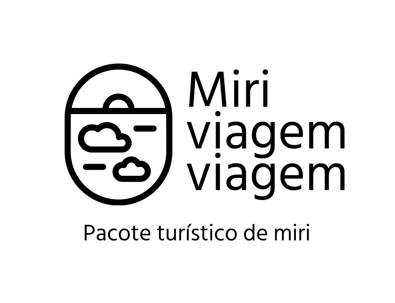 Logótipo simples, limpo e ilustrado de agência de viagens