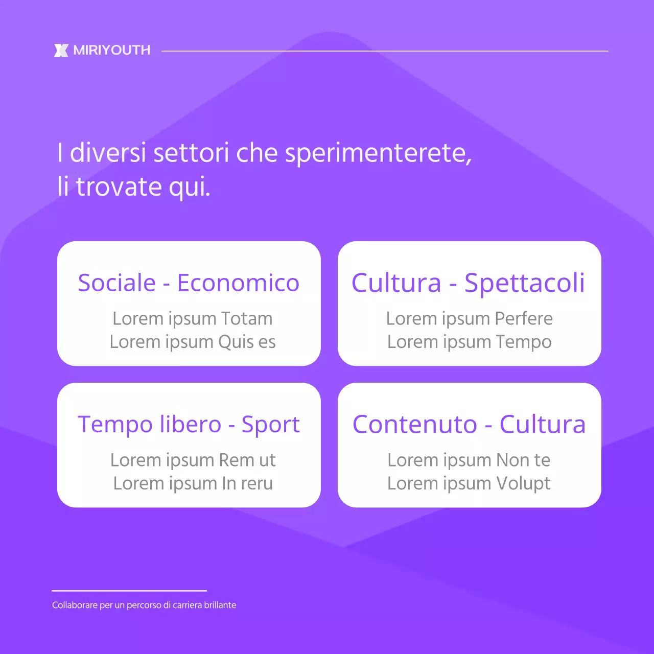 Una semplice proposta di reclutamento della comunità in bianco e viola