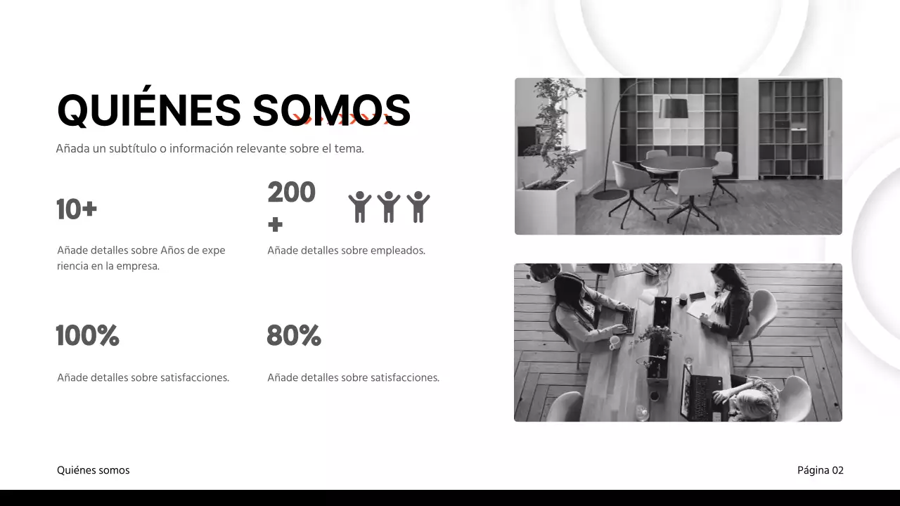 Material clásico para informes comerciales en negro y rojo