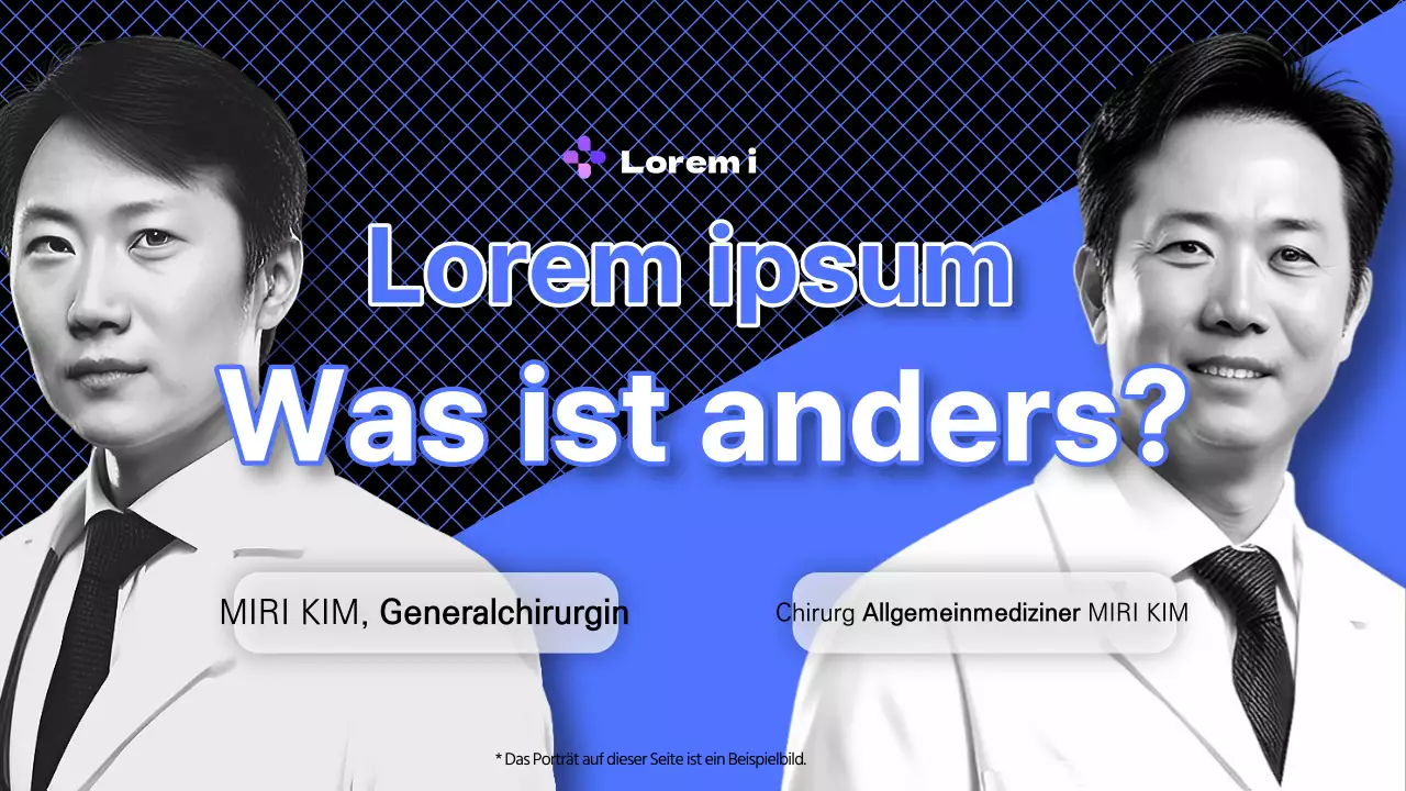 Moderne medizinische Informationen in marineblau und schwarz-weiß erklärt