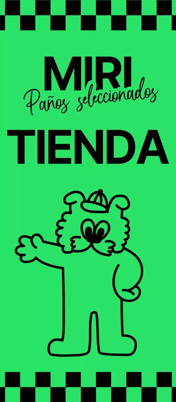 Una tienda de ropa con dameros y personajes pop