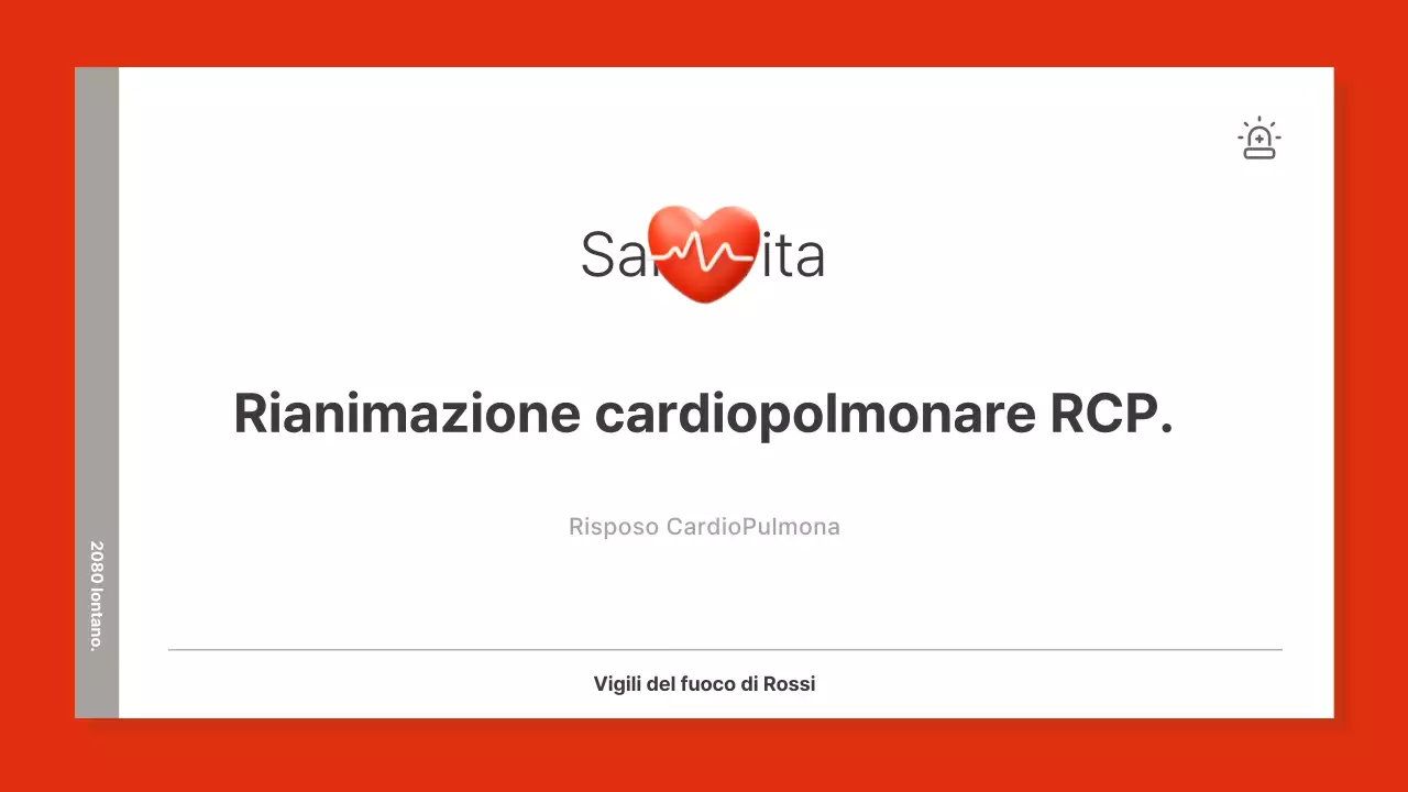 Materiale semplice per la formazione sulla RCP di colore rosso e marrone