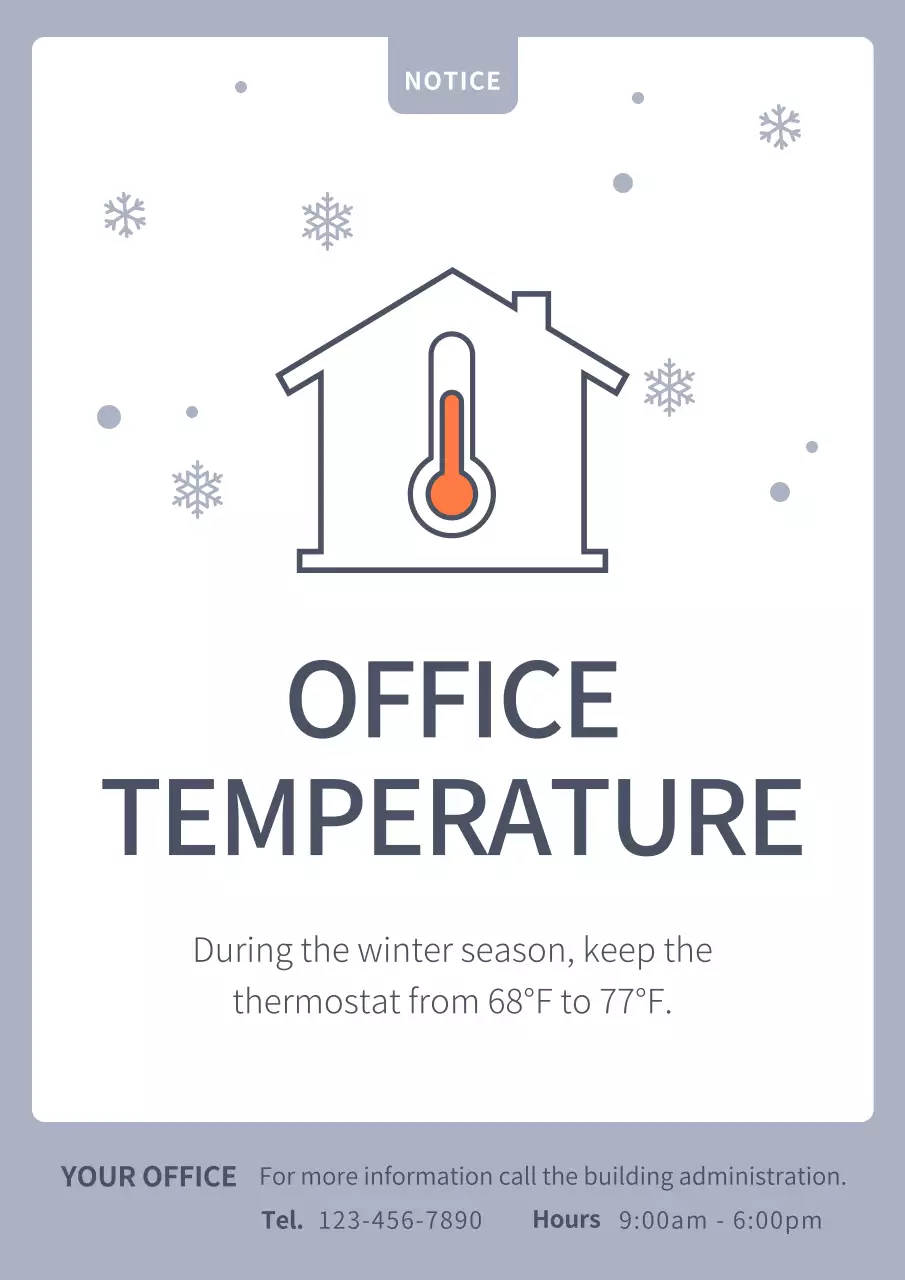 Grey Minimal Temperature Notice