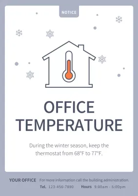 Grey Minimal Temperature Notice