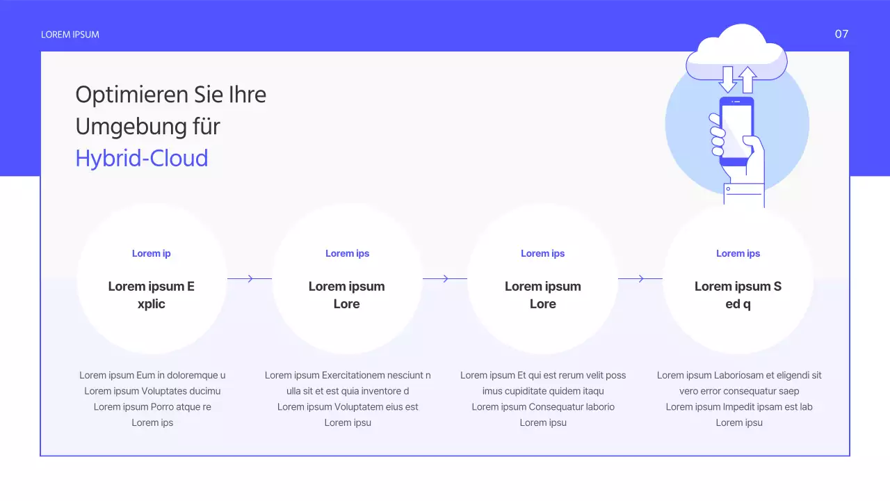 Ein einfacher, violetter Prospekt für Unternehmensdienstleistungen