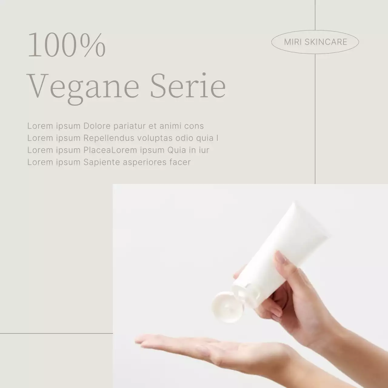 Förderung der einfachen kosmetischen Hautpflege in Beige