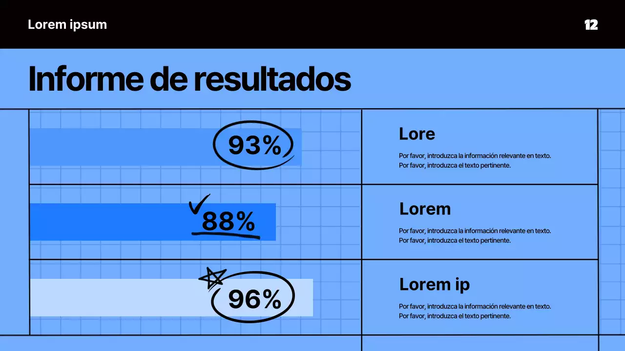 Material de reunión kitsch en azul