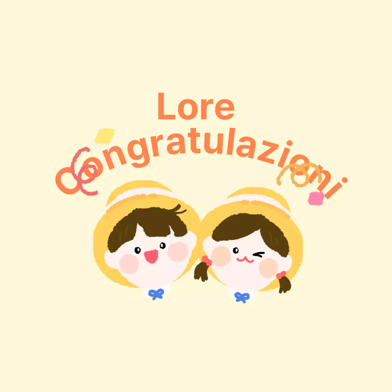 Celebrazione della scuola materna con personaggi per bambini, dal design vivace e conciso