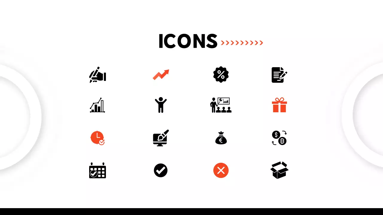 Schwarzes und rotes klassisches Geschäftsberichtmaterial