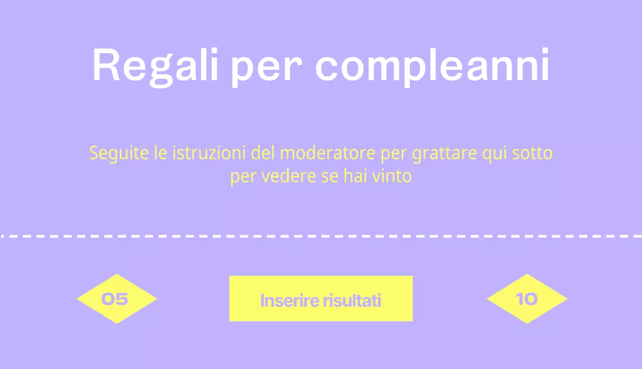 Un evento baby shower in stile biglietto pulito viola e giallo