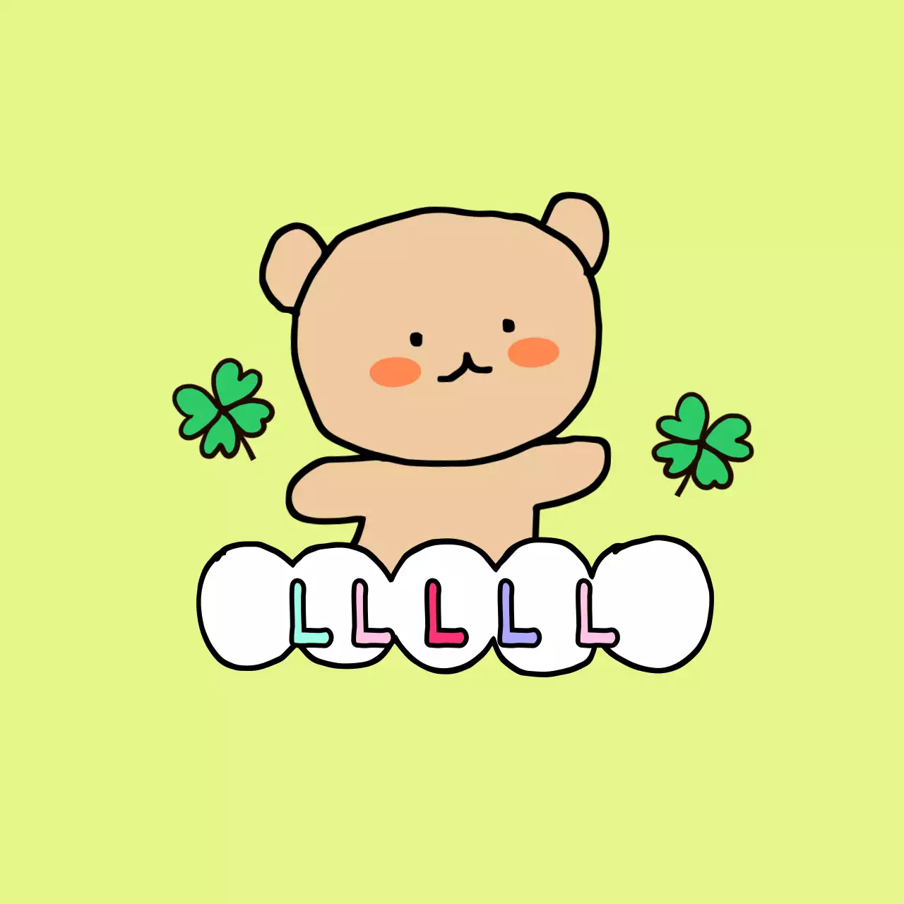 Simpatici portafortuna concettuali con personaggi disegnati a mano