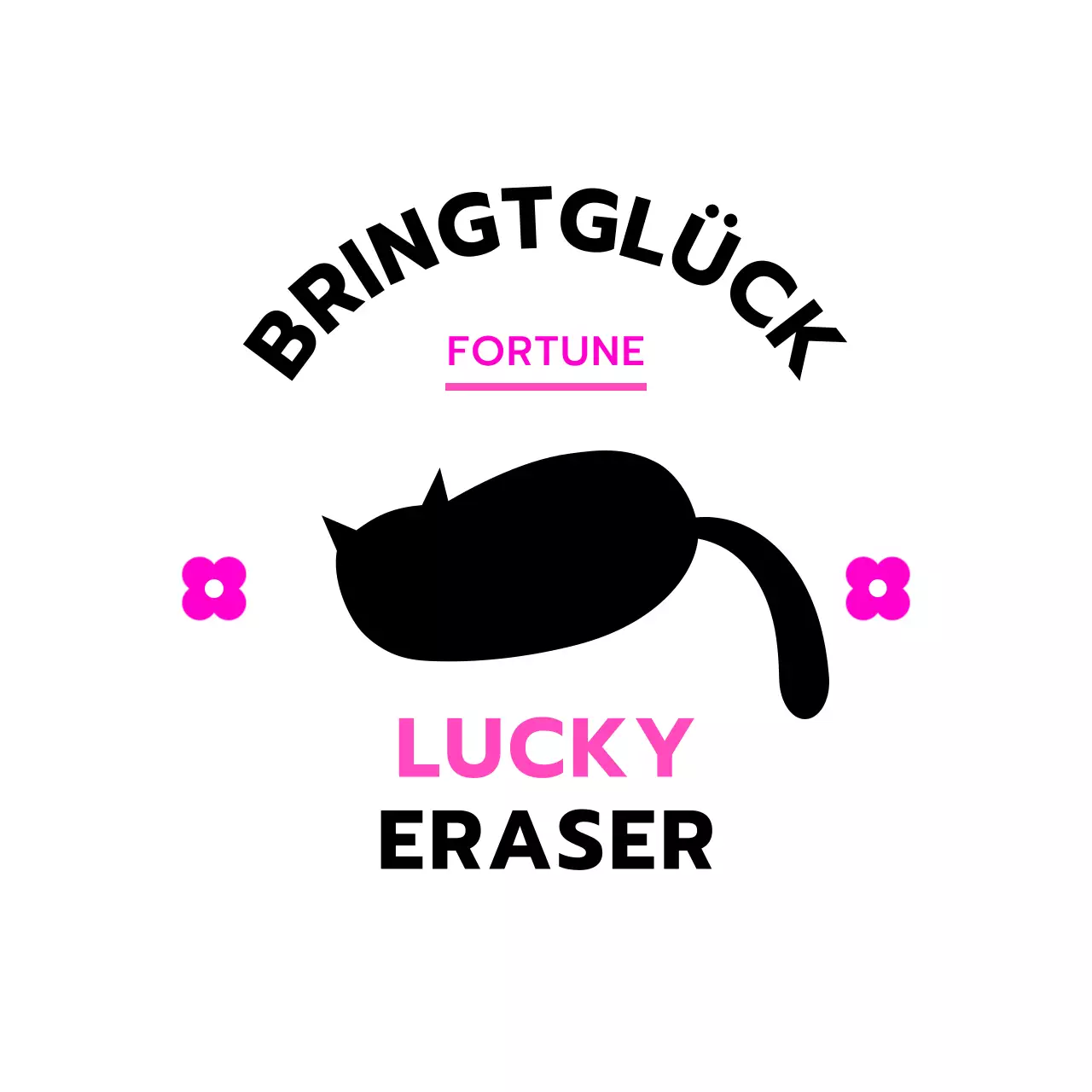 Kreisförmiges Briefpapierdesign mit liegender Katze