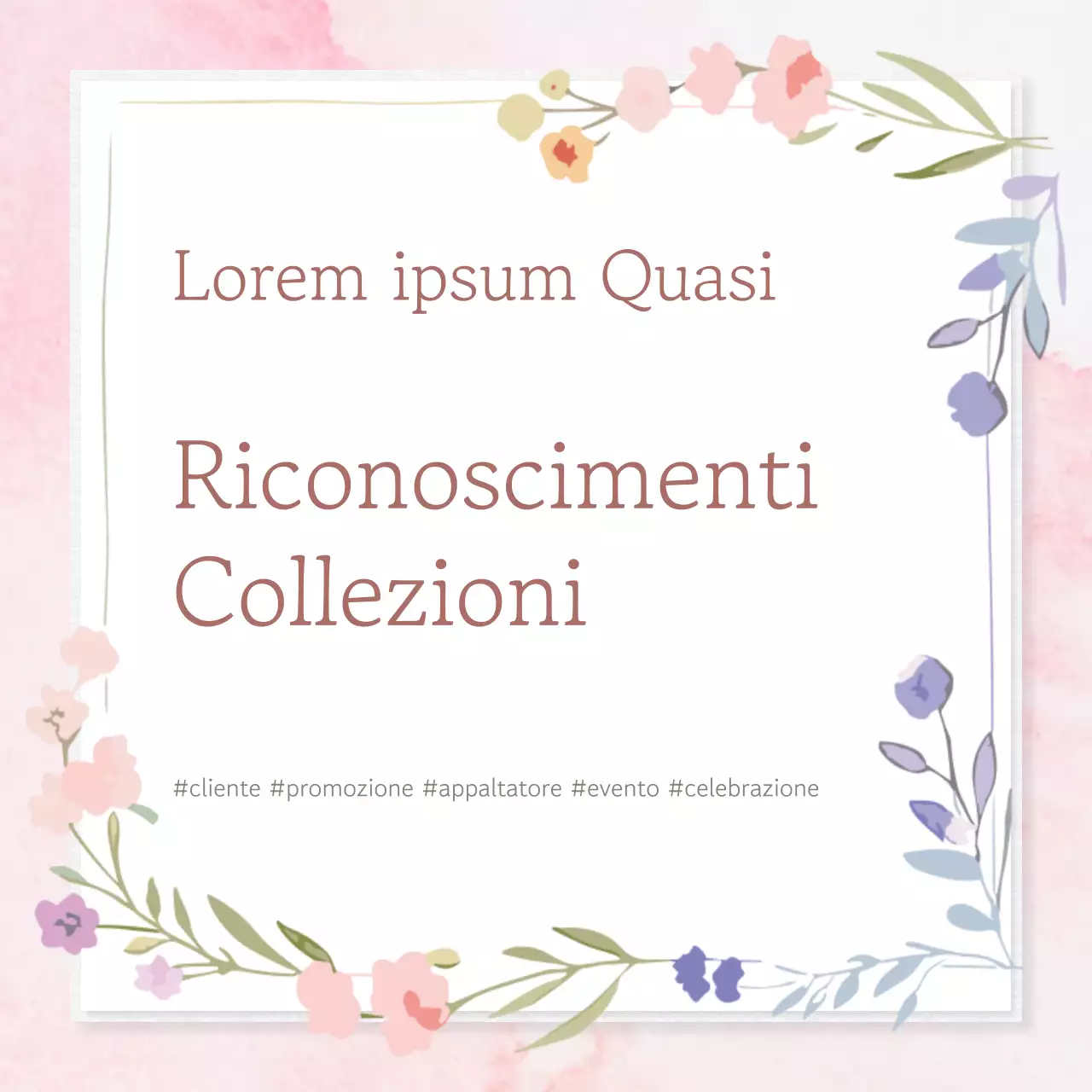 Un simpatico messaggio di ringraziamento con sfondo rosa