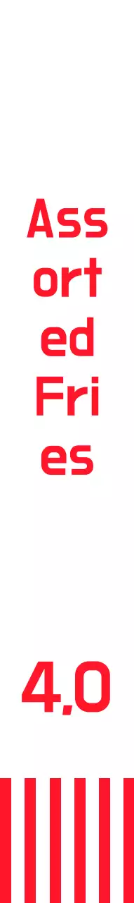 Kantin dengan garis-garis merah dan karakter