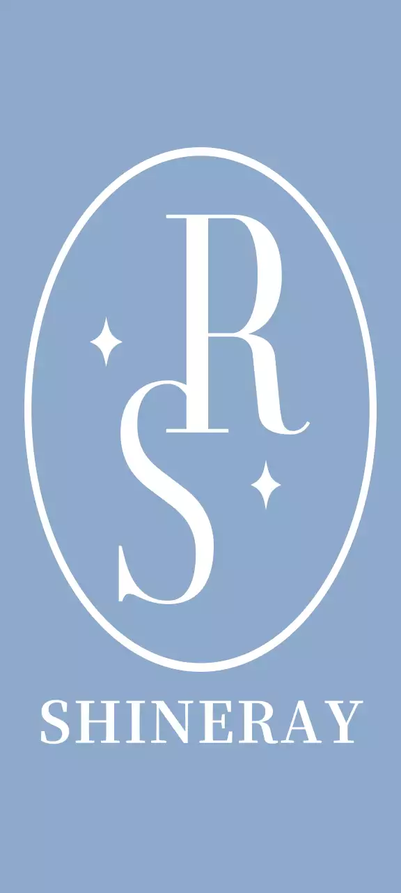 Salão de beleza luxuoso com um logótipo de alfabeto com ovais e purpurinas