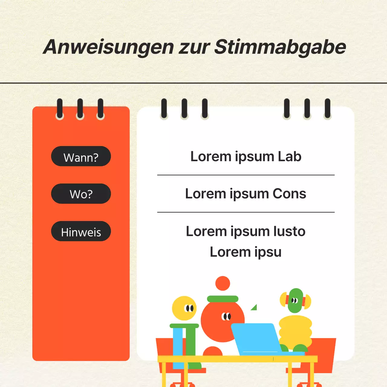 Förderung der Abstimmung über die elfenbeinfarbene und orangefarbene Studentenvereinigung