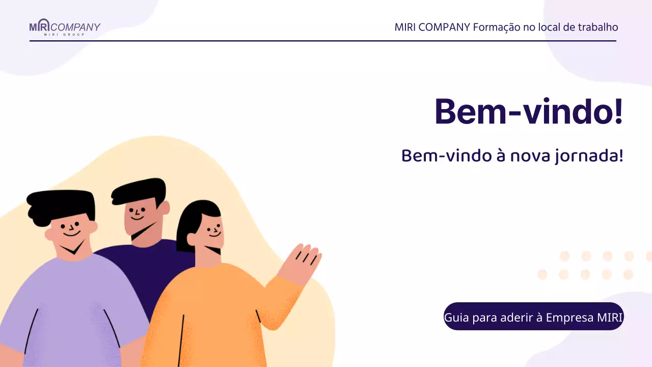Um guia de formação simples para RH em lilás e laranja
