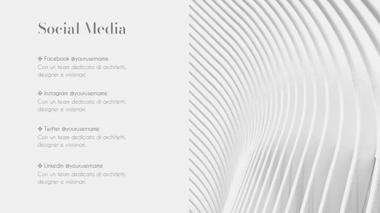 Eleganti relazioni aziendali in bianco e nero