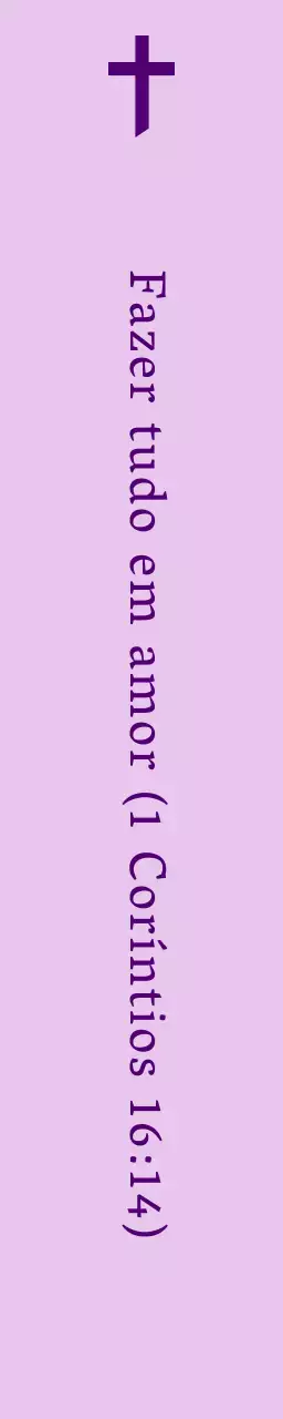 Logotipo de igreja com ilustração de cruz em roxo