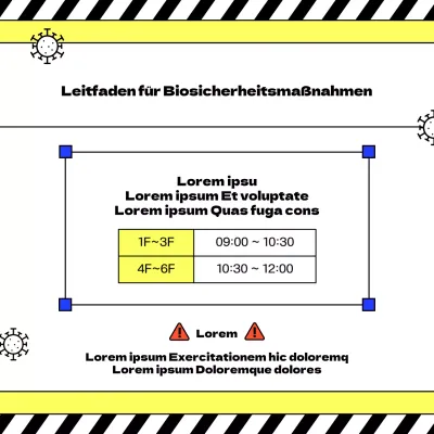 Einfache gelb-schwarze Quarantäneankündigungen