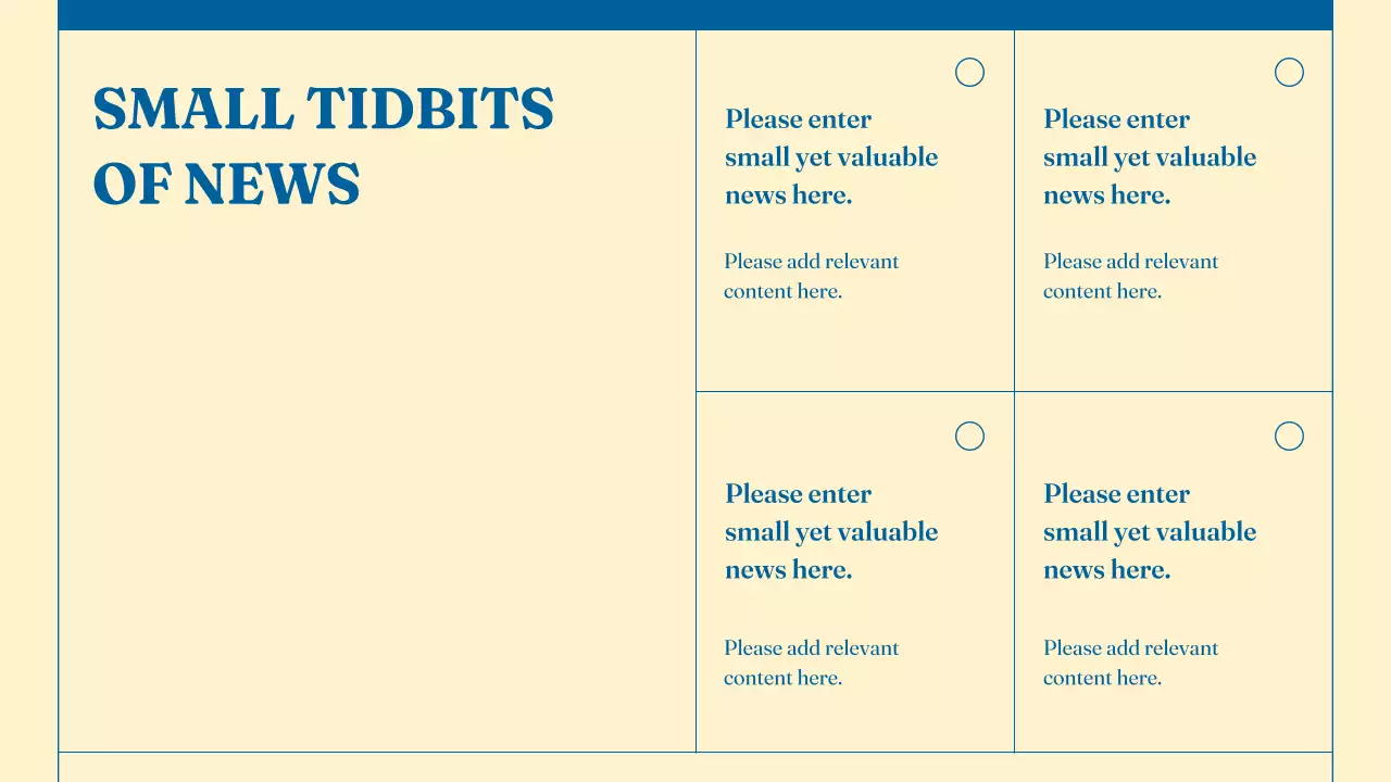 Apresentação do boletim informativo de atualização do serviço moderno bege