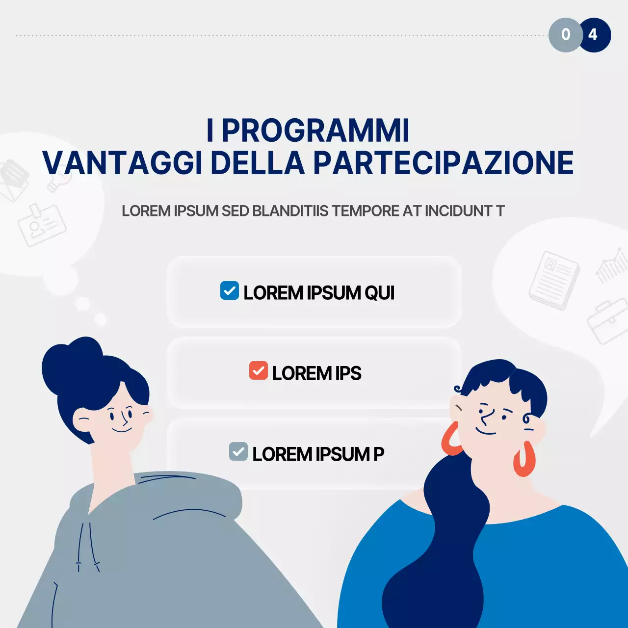 Informazioni sul programma di sostegno all'occupazione femminile Red and Blue Simple Career