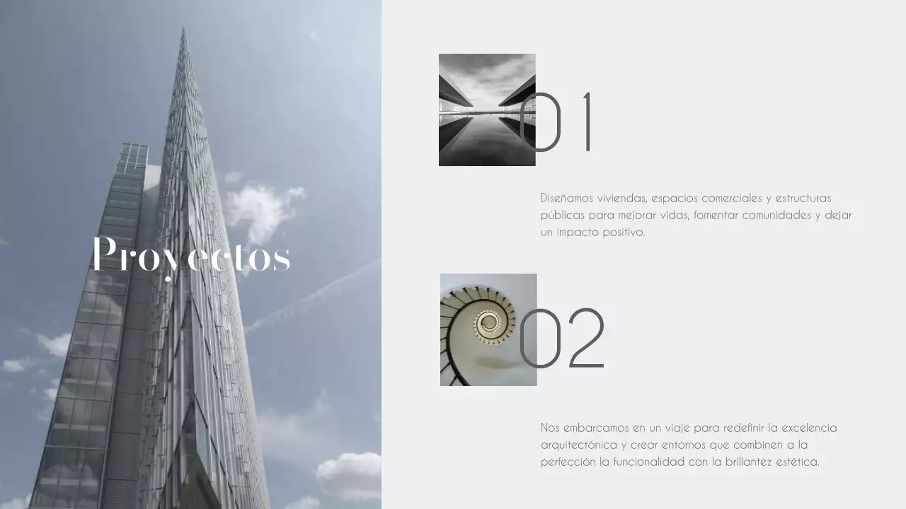 Elegantes informes empresariales en blanco y negro